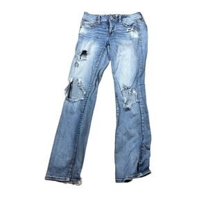 American Eagle Outfitters Distressed Kick Boot Jeans Size 2